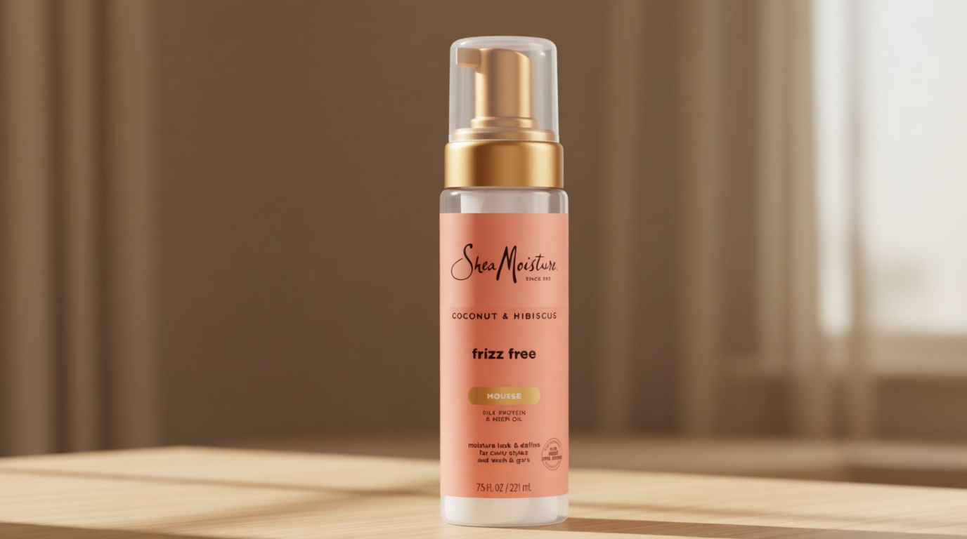 SheaMoisture Curl Mousse Coconut and Hibiscus for Frizz Control Styling Mousse with Shea Butter 7.5 oz