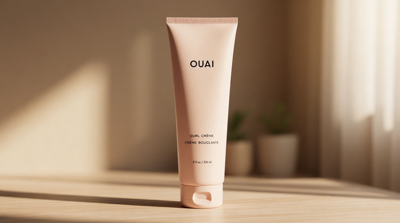 OUAI Curl Cream - Curl Defining Cream with Chia & Linseed Oil - Enhances Definition, Hydration & Shine - Tames Frizz & Protects from Humidity - Silicone-Free Curly Hair Products for Women (8 oz)
