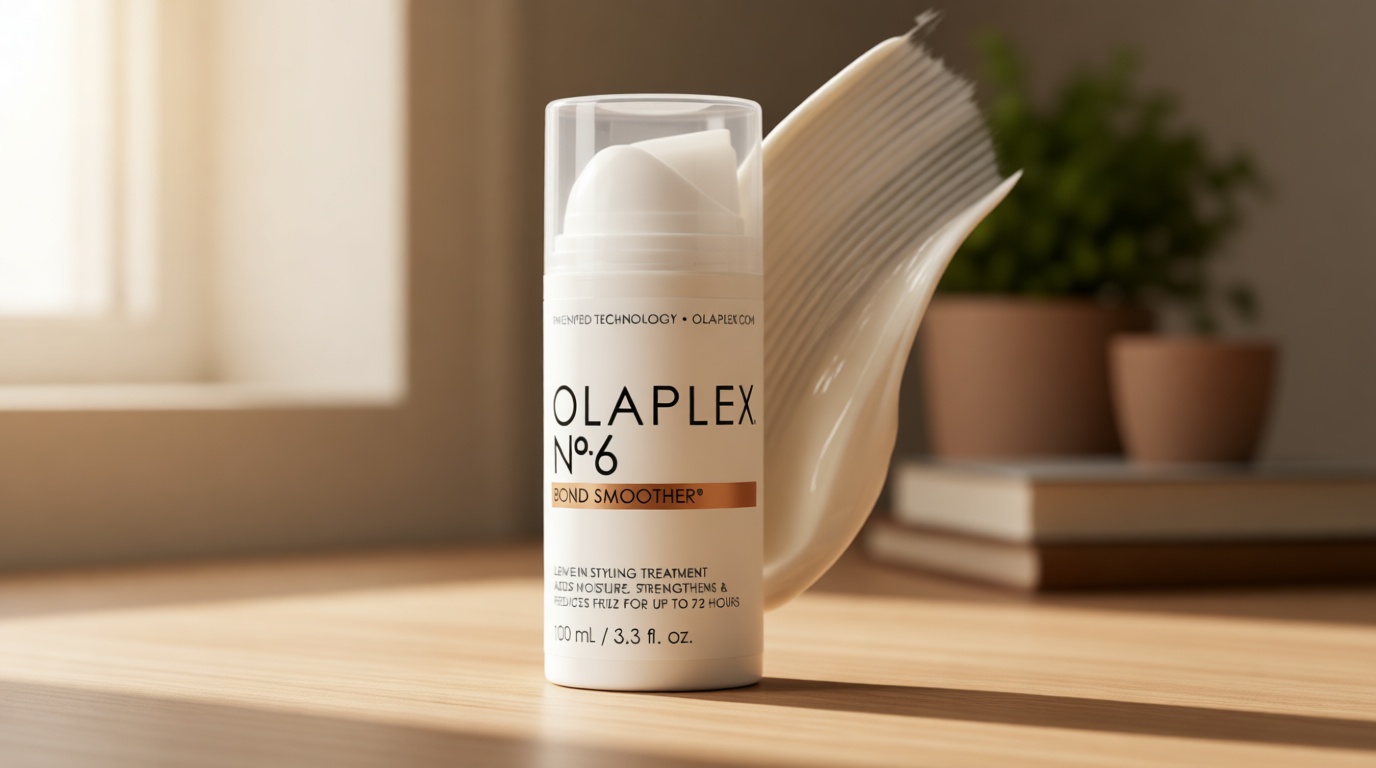 Olaplex Nº. 6 Bond Smoother: Leave-In Styling Treatment | Smooths, Conditions, & Strengthens | Frizz Control for Up to 72 Hours | For Coily, Curly, Straight, and Wavy, 100 mL / 3.3 Fl Oz