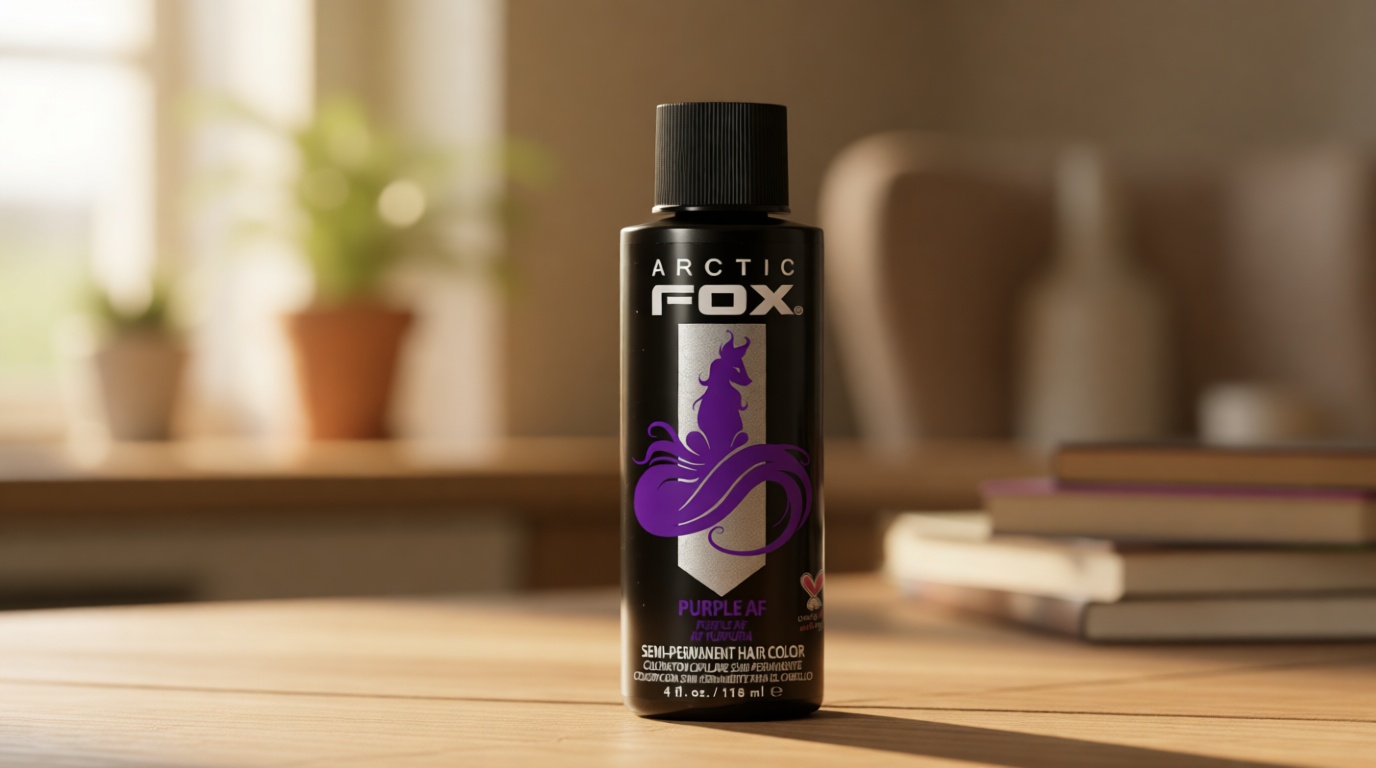 Arctic Fox Semi-Permanent Hair Dye, Vegan & Cruelty-Free, Ammonia-Free, Conditioning, Long Lasting, Vibrant Purple AF Color, For All Hair Types, Unisex, 4 Fl Oz