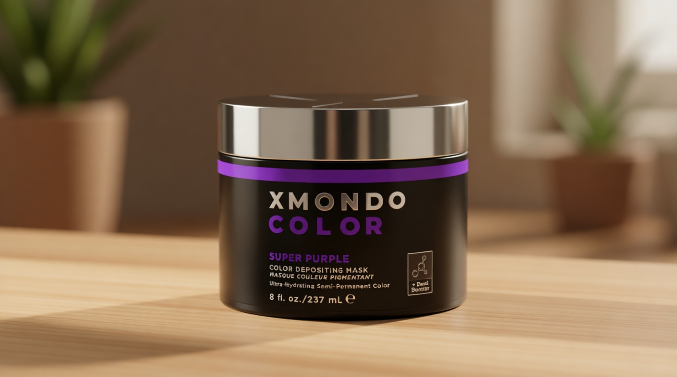 XMONDO Hair Color Super Purple Hair Healing Semi Permanent Color | Vegan Formula with Hyaluronic Acid to Retain Moisture, and Bond Boosting Technology, 8 Fl Oz