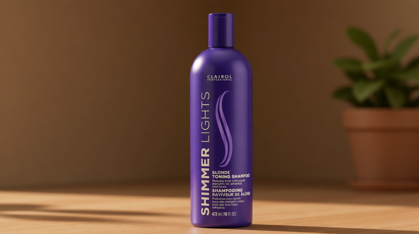 Clairol Professional Shimmer Lights Purple Shampoo| Neutralizes Brass & Yellow Tones | For Blonde, Silver, Gray & Highlighted Hair