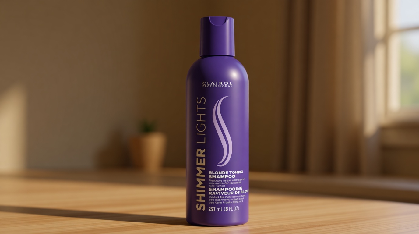 Clairol Professional Shimmer Lights Purple Shampoo| Neutralizes Brass & Yellow Tones | For Blonde, Silver, Gray & Highlighted Hair