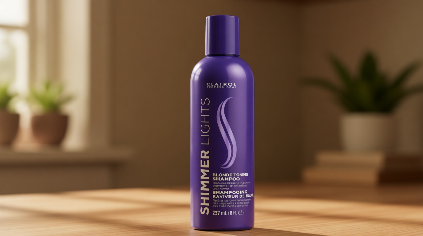 Clairol Professional Shimmer Lights Purple Shampoo| Neutralizes Brass & Yellow Tones | For Blonde, Silver, Gray & Highlighted Hair
