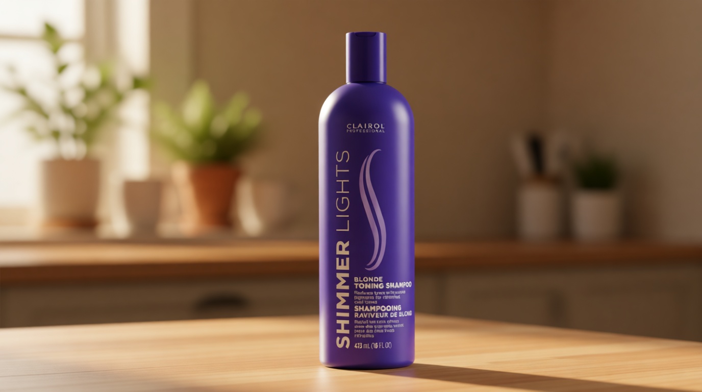 Clairol Professional Shimmer Lights Purple Shampoo| Neutralizes Brass & Yellow Tones | For Blonde, Silver, Gray & Highlighted Hair