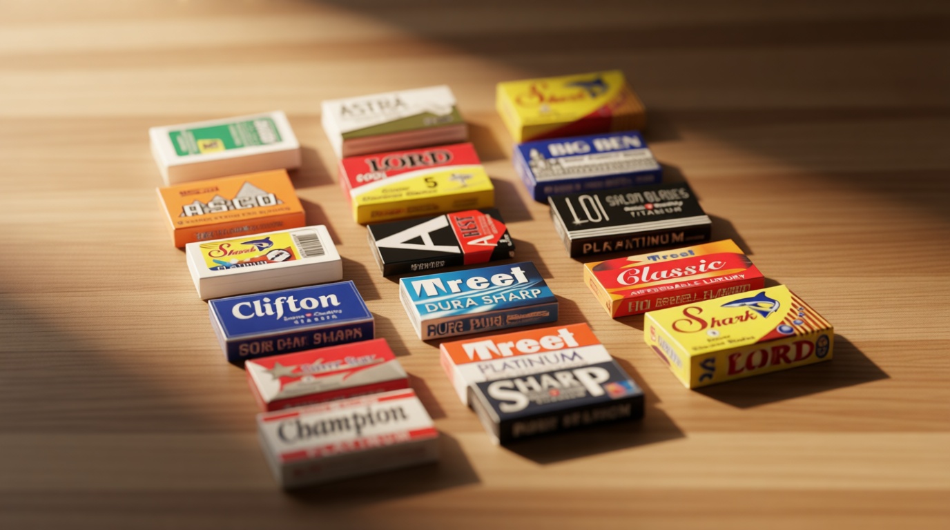 Astra-Derby-Shark-Lord-Treet-Sharp 100 Quality Double Edge Razor Blades Sampler (18 different brands)