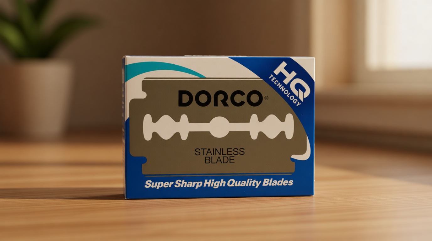 Dorco ST300 Platinum Extra Double Edge Razor Blades 100 Count, Premium Stainless Steel Shaving Blades, Super Sharp for Smooth, Precise Shave, Stocking Stuffers [Amazon-developed Certification] Compact by Design
