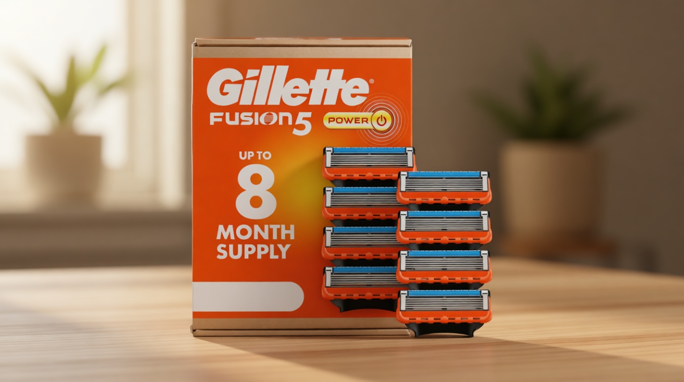 Gillette Fusion5 Power Razor Blade Refills for Men, 8 Count, with Precision Trimmer