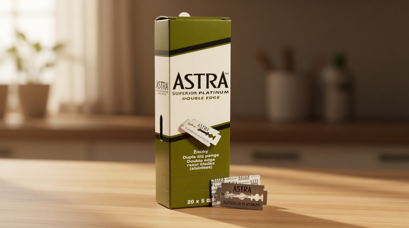 Astra Platinum Double Edge Safety Razor Blades,100 Blades (20 x 5)