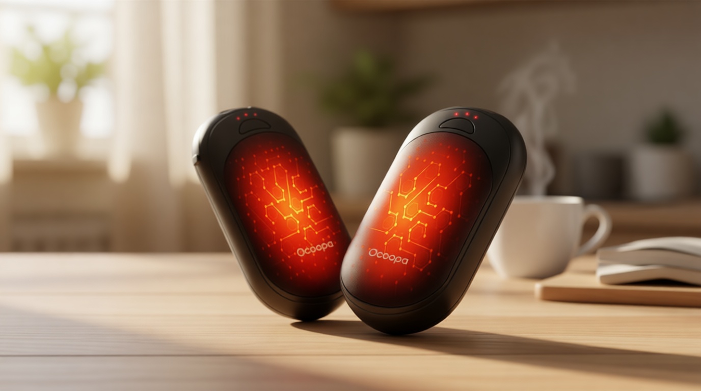 OCOOPA Magnetic Hand Warmers Rechargeable 2 Pack, UL Safety Heat 100-126°F, 3-Settings, Pocket-Sized, Max. 8 Hrs Long Lasting,Great for Raynauds, Golf, Hunting, Camping, Gifts for Men Women, UT3 Lite Global Recycled Standard