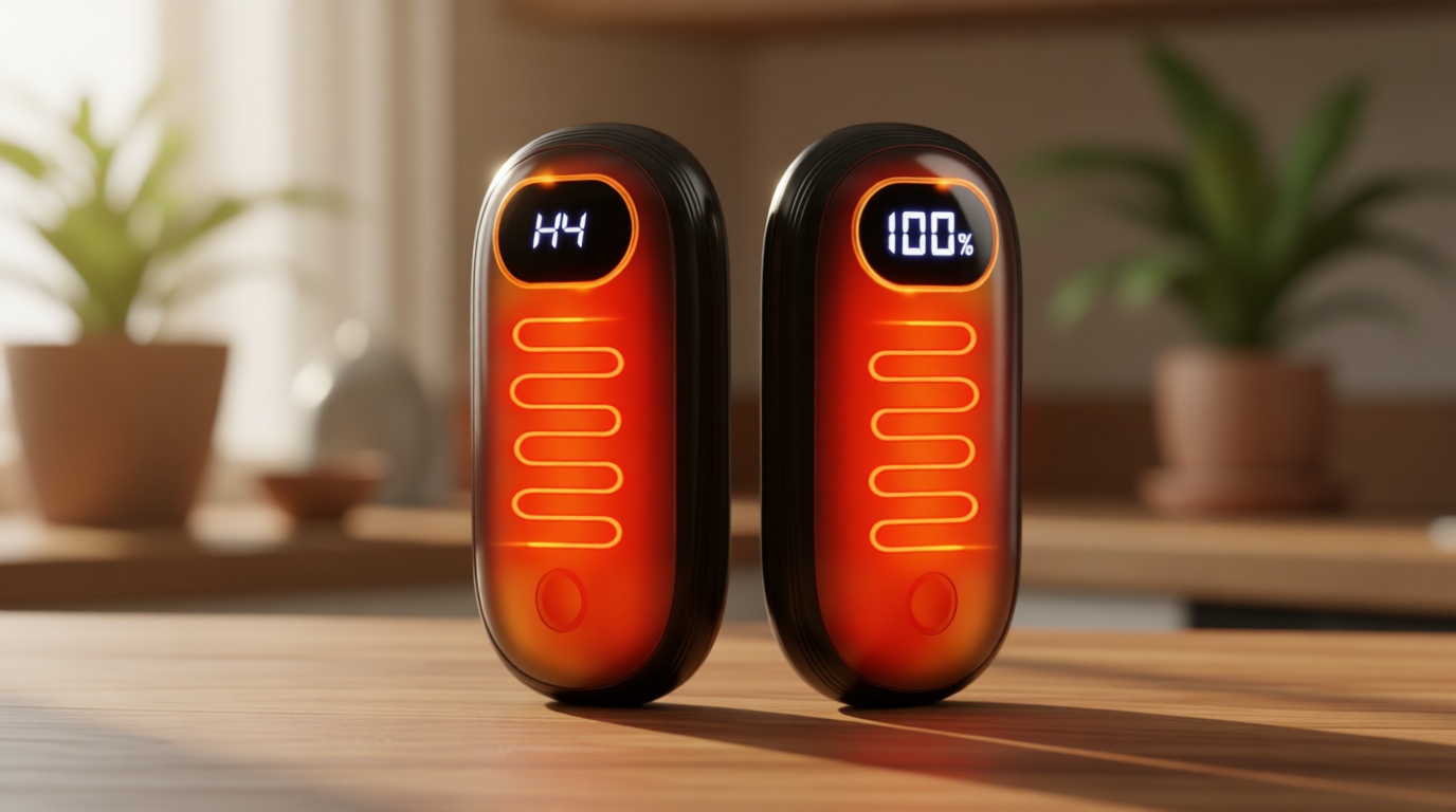 Hand Warmers Rechargeable - Electric Hand Warmers 2 Pack with Dual-Sided Heating for 15Hrs Warmth, LED Display & Flashlight, Hunting Essentials, Gifts for Christmas Man Women Raynauds Golf