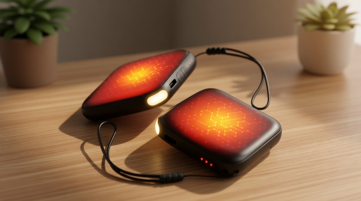 Hand Warmers Rechargeable 2 Pack - 6000mAh 3-Temp Fast Heating Electric Hand Warmers with LED Light, UL Certified Portable Pocket Heater, Hunting Essentials, Gifts for Christmas Men Women Teens