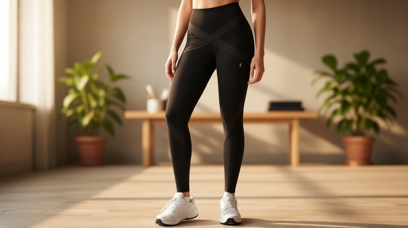 Fanka Powerband Resistance FlowX Leggings, Built-in Mesh Resistance Bands, 15 lbs Added Resistance, Core Support, High Waist