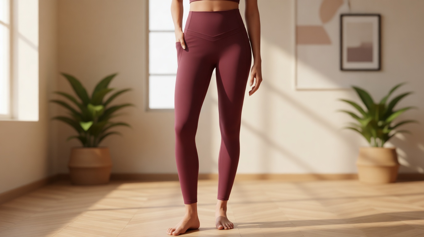 IUGA Compression Leggings with Pockets for Women Tummy Control Leggings No Front Seam Workout High Waist Yoga Pants