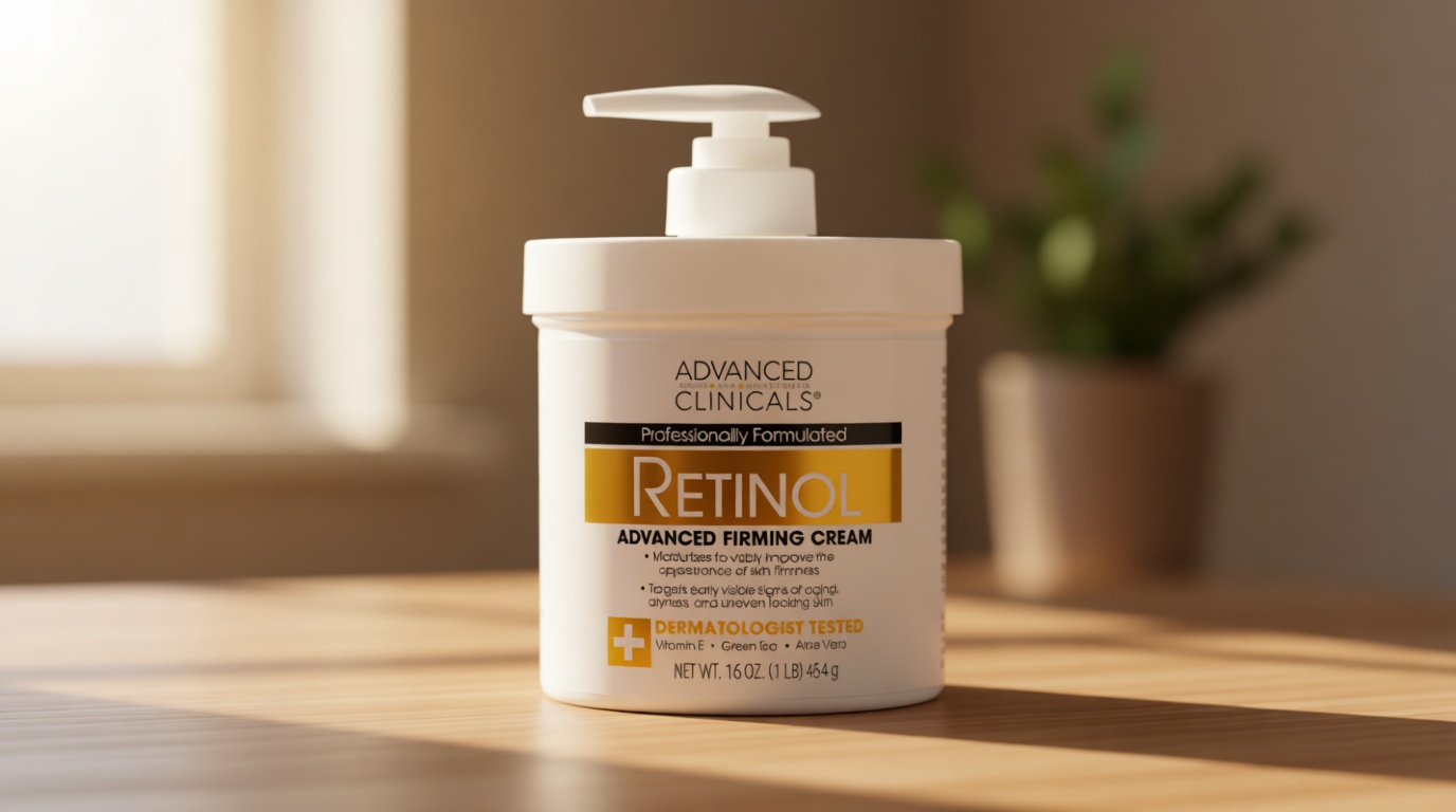 Advanced Clinicals Retinol Body Lotion & Face Moisturizer | Visible Anti Aging Skin Care Retinol Body Cream For Women & Men Targets Look Of Fine Lines, Wrinkles, & Crepe Looking Dry Skin, 16 Ounce