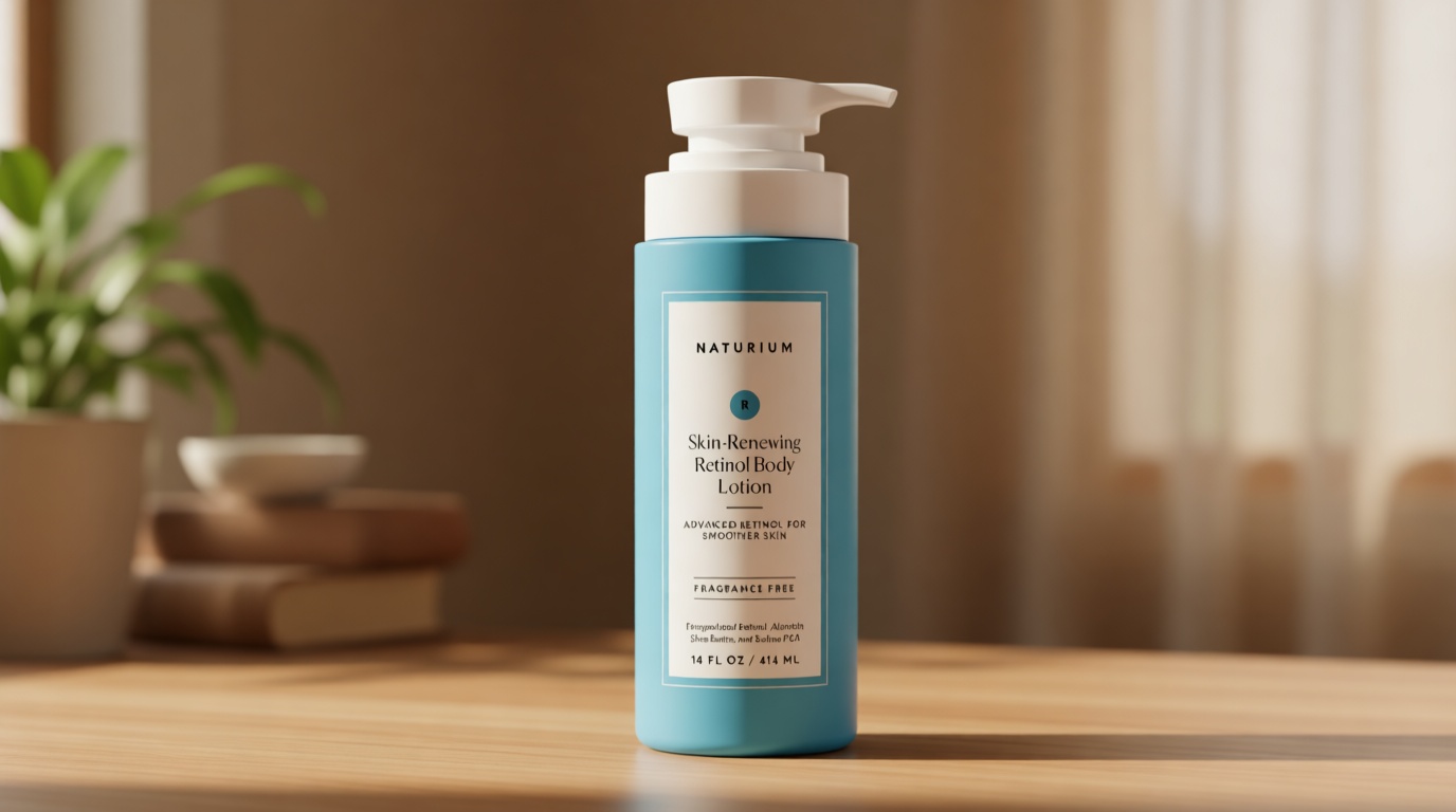 Naturium Skin-Renewing Retinol Body Lotion Jumbo, Advanced Firming Anti-Aging Skin Care, with Encapsulated Retinol & Shea Butter, 14 oz
