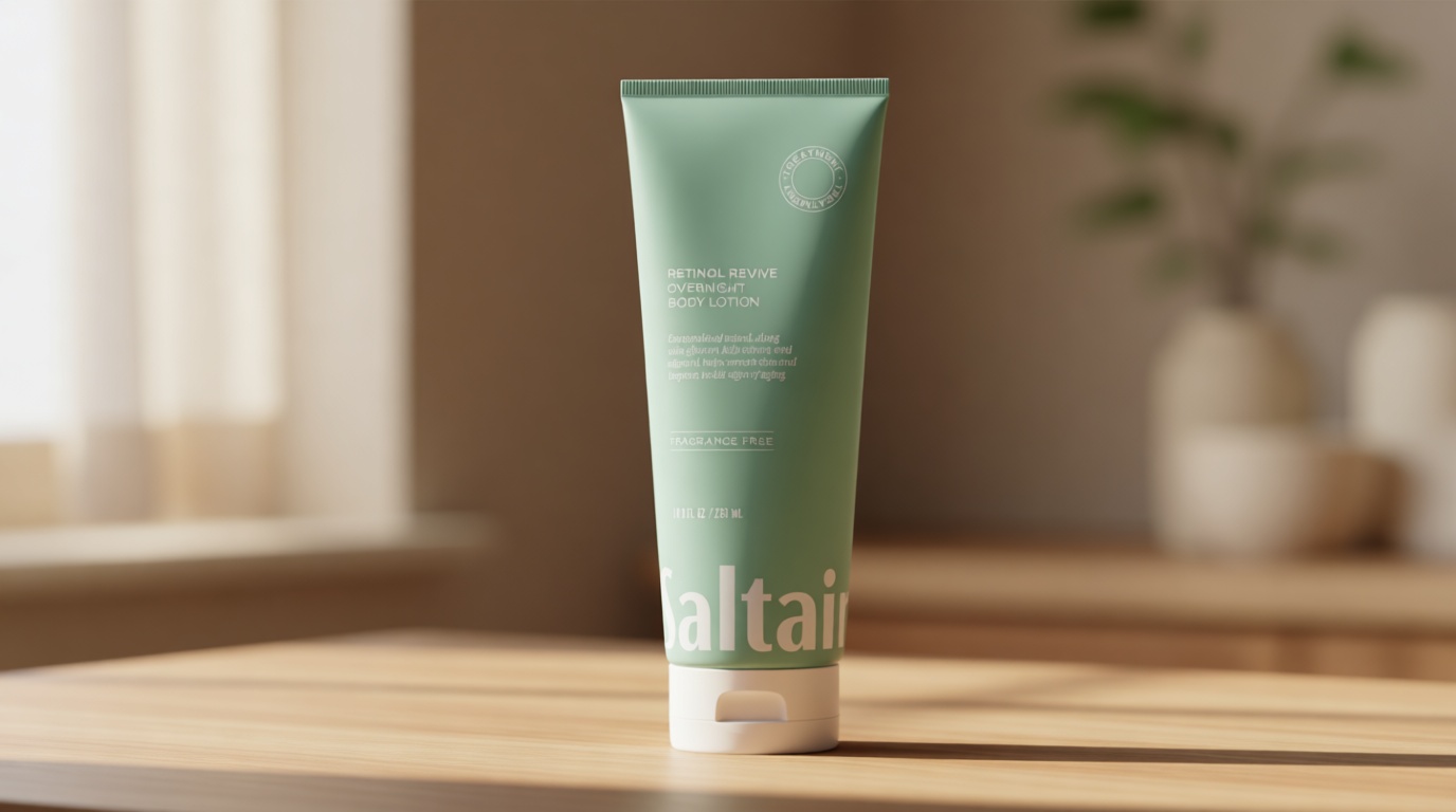 Saltair Retinol Revive Night Lotion – Dual-Action Retinol Body Lotion for Smoother, Firmer Looking Skin – Hydrating Moisturizer with Kelp, Allantoin & Glycerin – 13oz Pump Bottle