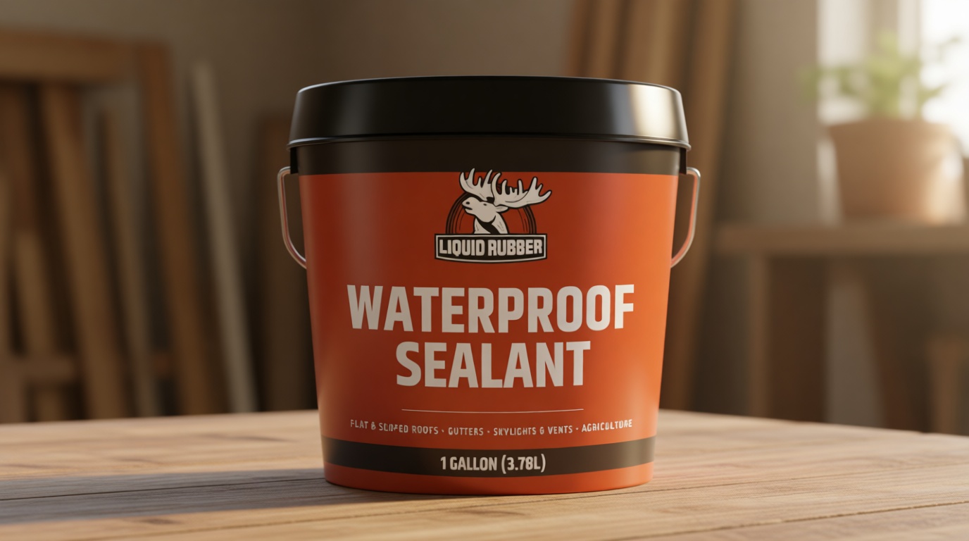 Liquid Rubber Waterproof Sealant – DIY Leak Repair Coating for Flat, Metal & Low Slope Roofs, Foundations, Gutters & More – Flexible Protective Membrane - Black - 1 Gallon