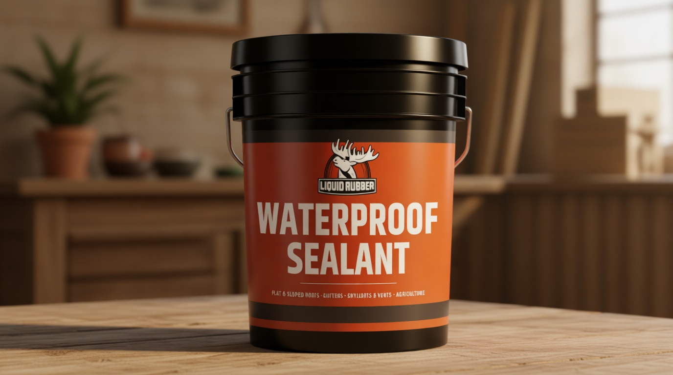 Liquid Rubber Waterproof Sealant – DIY Leak Repair Coating for Flat, Metal & Low Slope Roofs, Foundations, Gutters & More – Flexible Protective Membrane - Black - 5 Gallon
