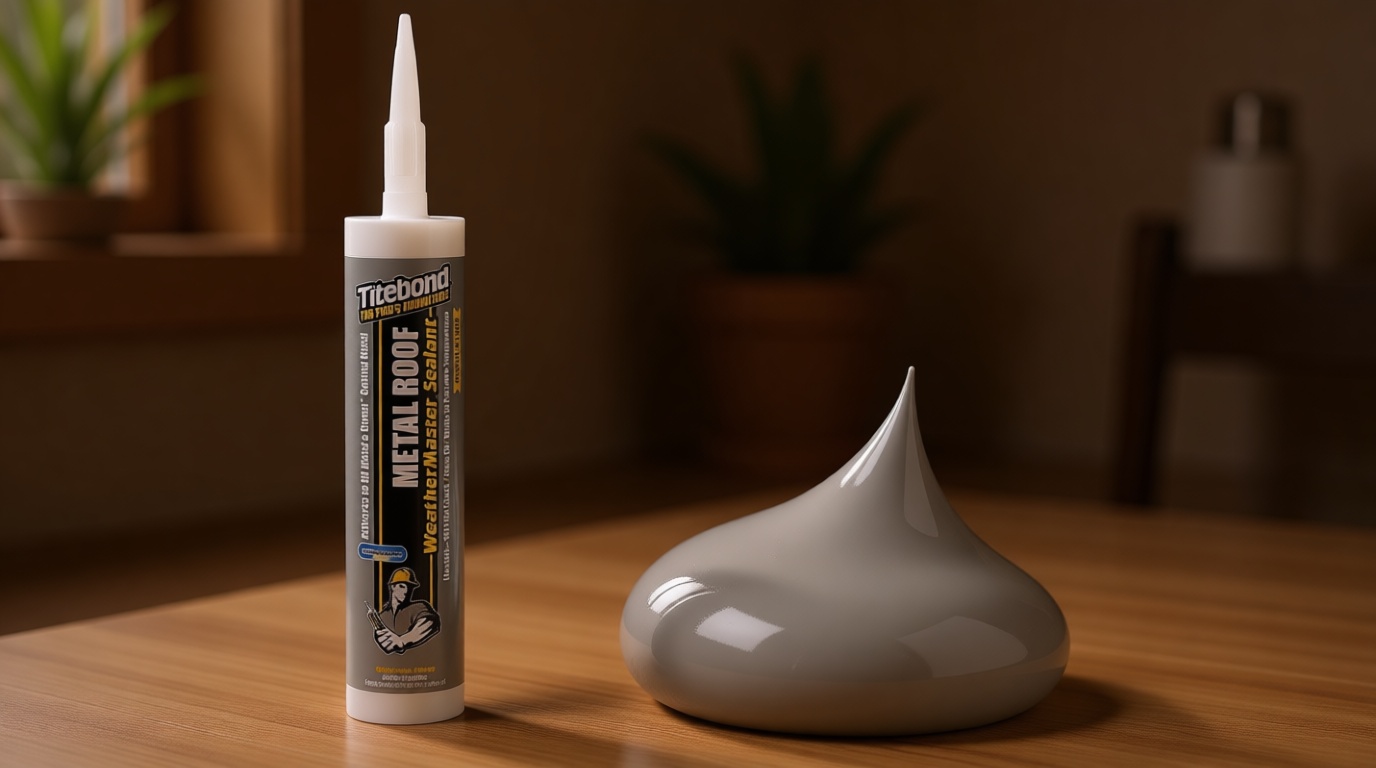 Titebond WeatherMaster Metal Roof Sealant, Silver – Premium Polymer Caulk for Aluminum, Copper, Galvanized Steel & Coated Metals, UV-Resistant – 62611, 9.5 Oz. Cartridge