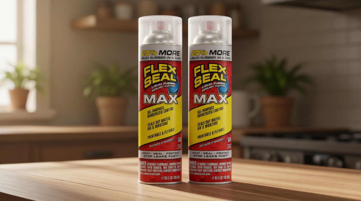Flex Seal MAX, 17 oz, 2-Pack, Clear, Stop Leaks Instantly, Waterproof Rubber Spray On Sealant Coating, Perfect for Gutters, Wood, RV, Campers, Roof Repair, Skylights, Windows, and More