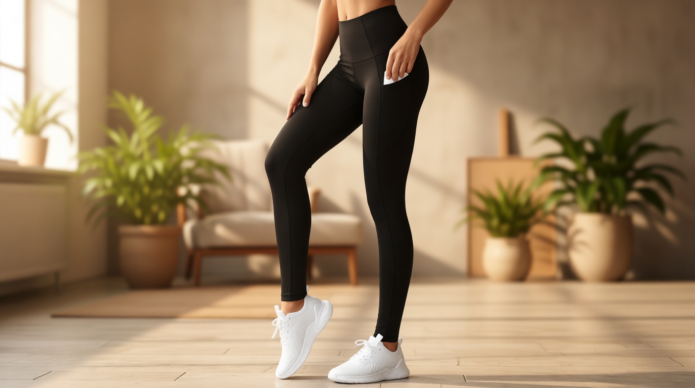 THE GYM PEOPLE Thick High Waist Yoga Pants with Pockets, Tummy Control Workout Running Yoga Leggings for Women