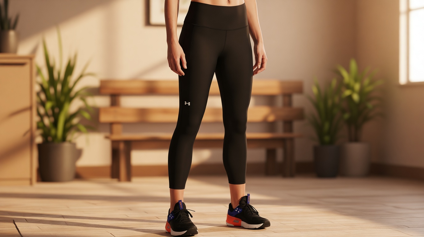 Under Armour Women's HeatGear Armour High Waisted Ankle No-Slip Leggings