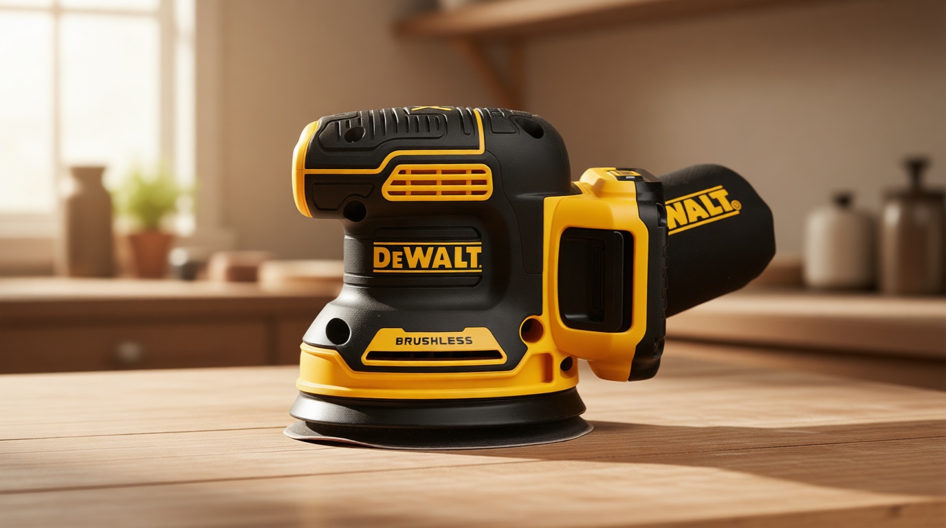 DEWALT 20V MAX Orbital Sander Cordless, 5-Inch Sander Tool, 2.Ah, 8,000-12,000 OPM, Variable Speed Dial, Storage Bag, Battery and Charger Included (DCW210D1)