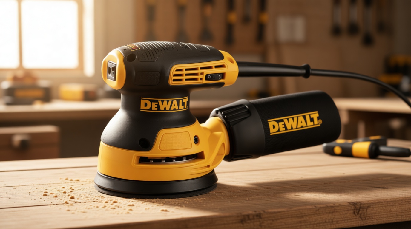 DEWALT Random Orbit Sander, Variable Speed, 5-Inch (DWE6423), Power Source Corded Electric