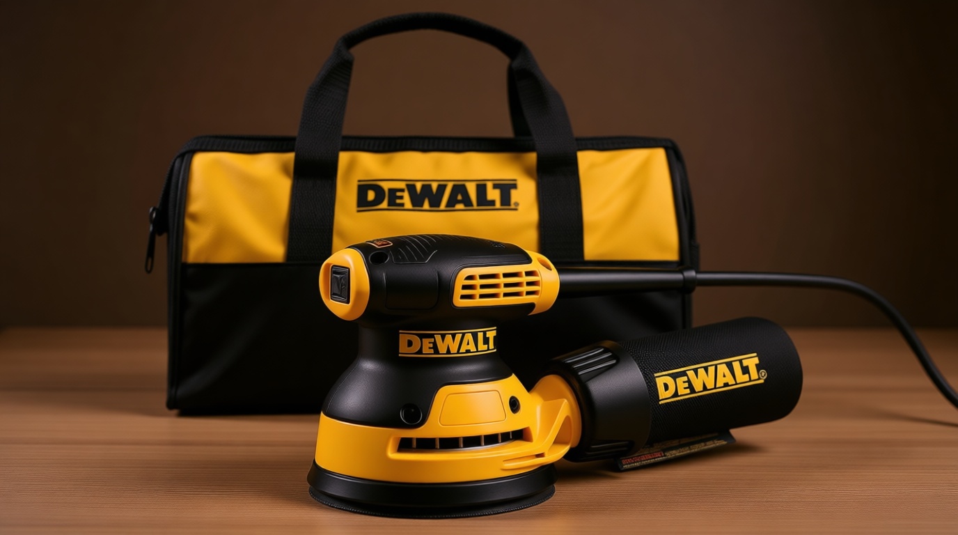 DEWALT Orbital Sander Kit, 5 inch, 3 amp, Corded, 12,000 OPM (DWE6421K)