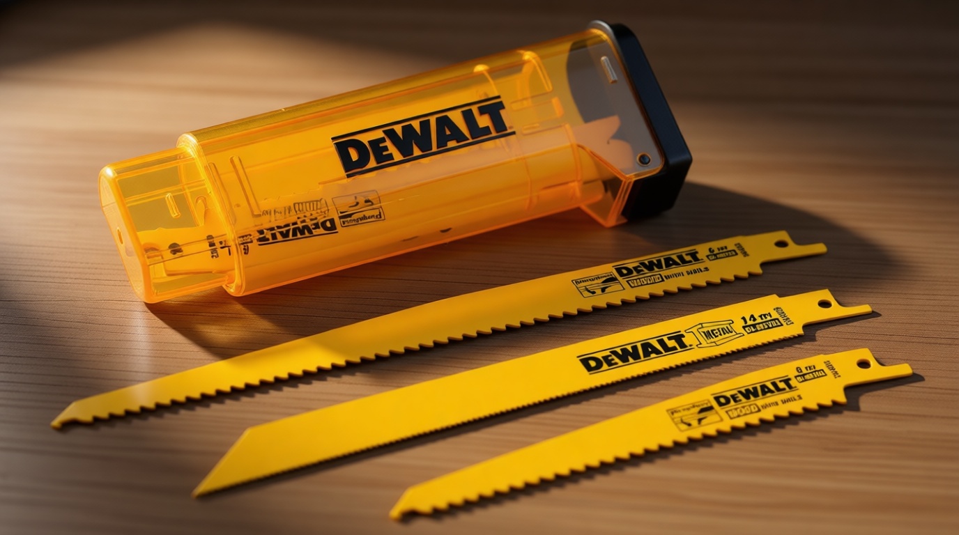 DEWALT Reciprocating Saw Blades, 10 Piece Bi-Metal Combination Set with Case, Various Sizes 6 In to 9 In, Longer Life (DW4898)