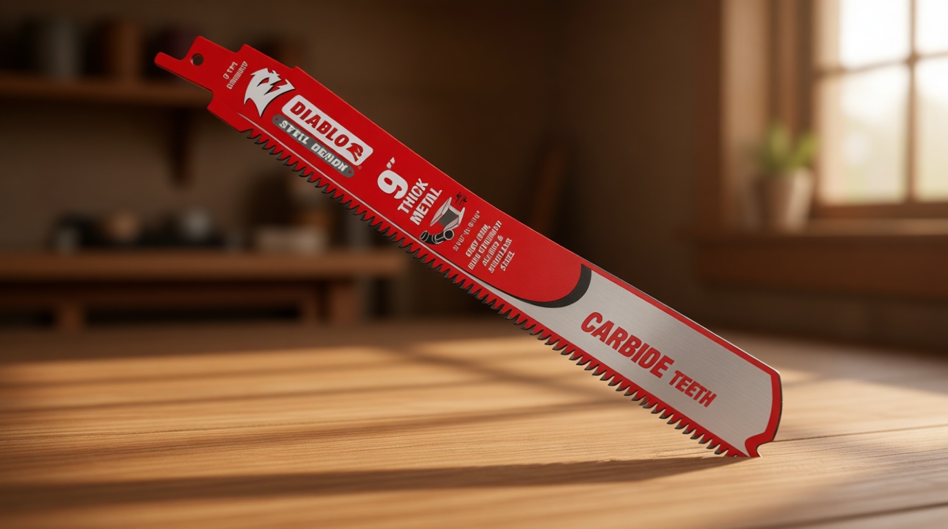 Diablo DS0908CF10 9" 8TPI Steel Demon Carbide Teeth Reciprocating Saw Blades for Thick Metal (10-Pack)