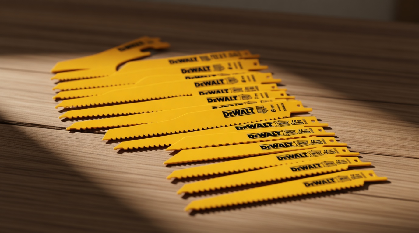 DEWALT Reciprocating Saw Blade Set for Metal Wood Iron, 12 Piece Bi-Metal Increased Durability Blades, with Storage Case (DW4892)