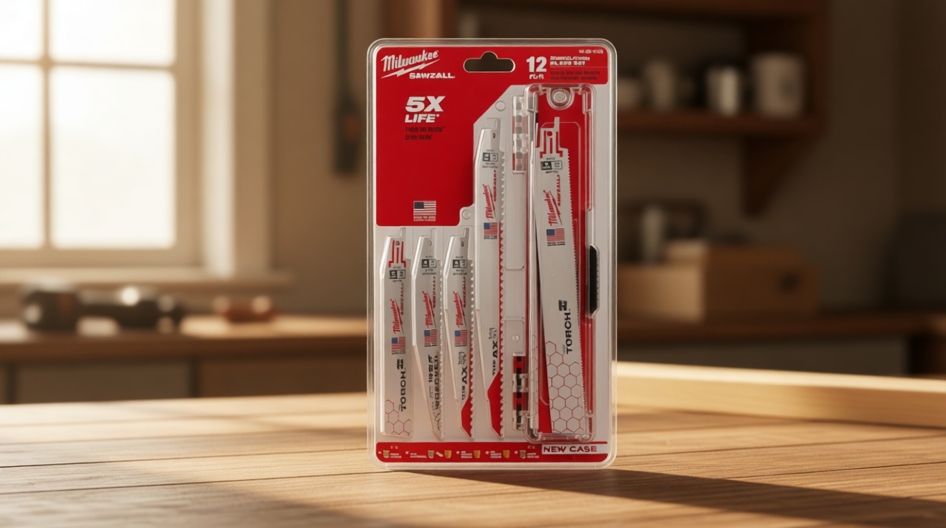 Milwaukee 12 Piece Multi Material (Wood, Plastic, Metal) Bi-Metal SAWZALL Ultimate Demolition Reciprocating Saw Blade Set