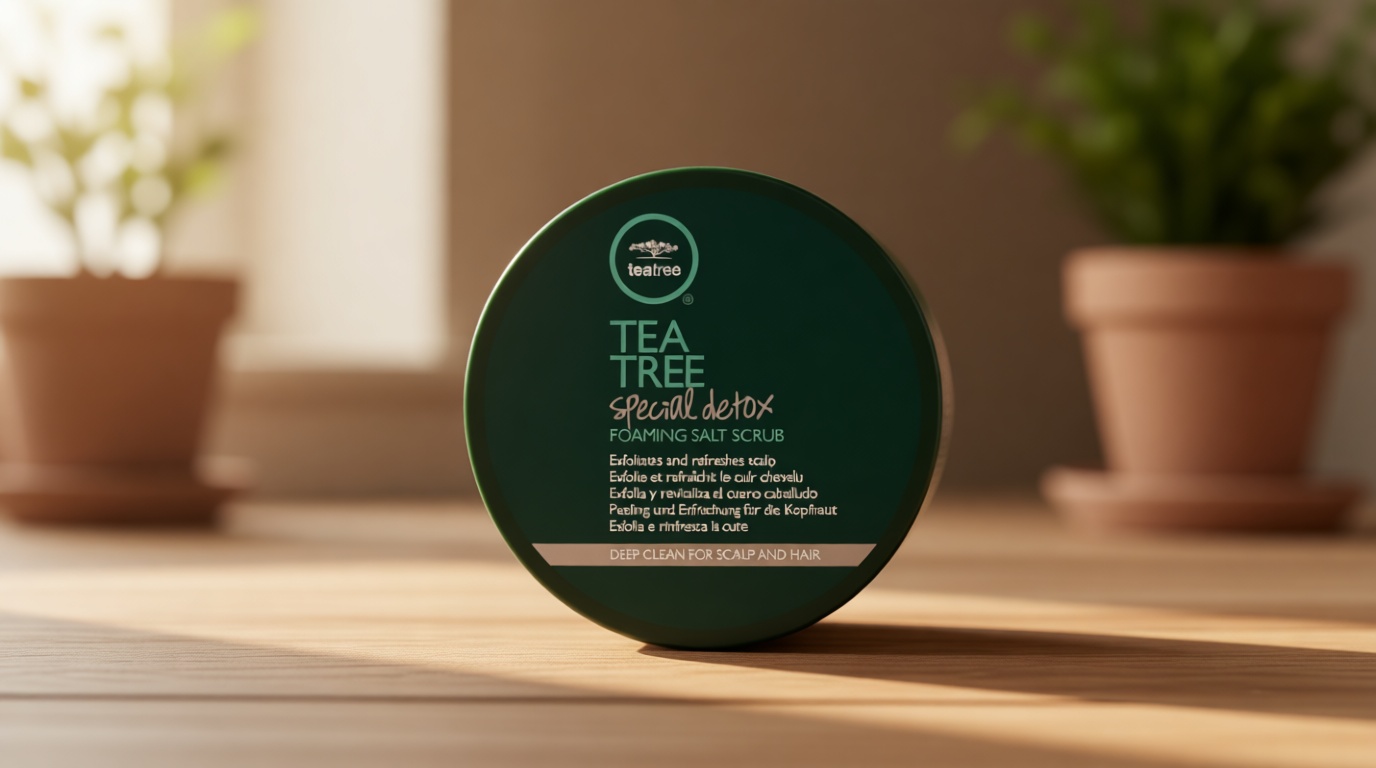Tea Tree Special Detox Foaming Salt Scrub, Exfoliates, Refreshes Scalp, For All Hair Types, 6.5 oz.