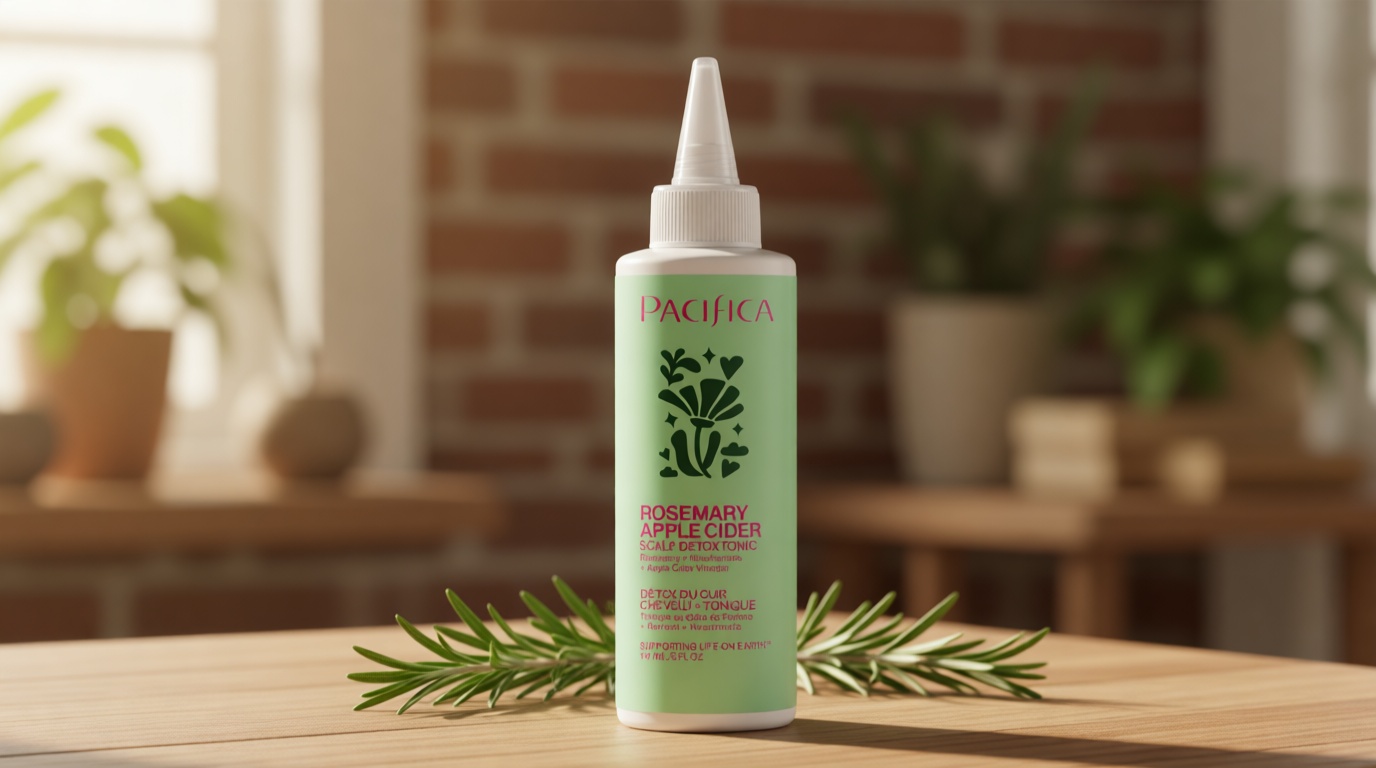 Pacifica Beauty Rosemary Apple Cider Scalp Detox Tonic – Liquid Scalp Exfoliator & Build Up Remover with Salicylic Acid & AHA/BHA – Pre Wash Clarifying Treatment for Dry Itchy Scalp – Vegan, 5 Fl Oz