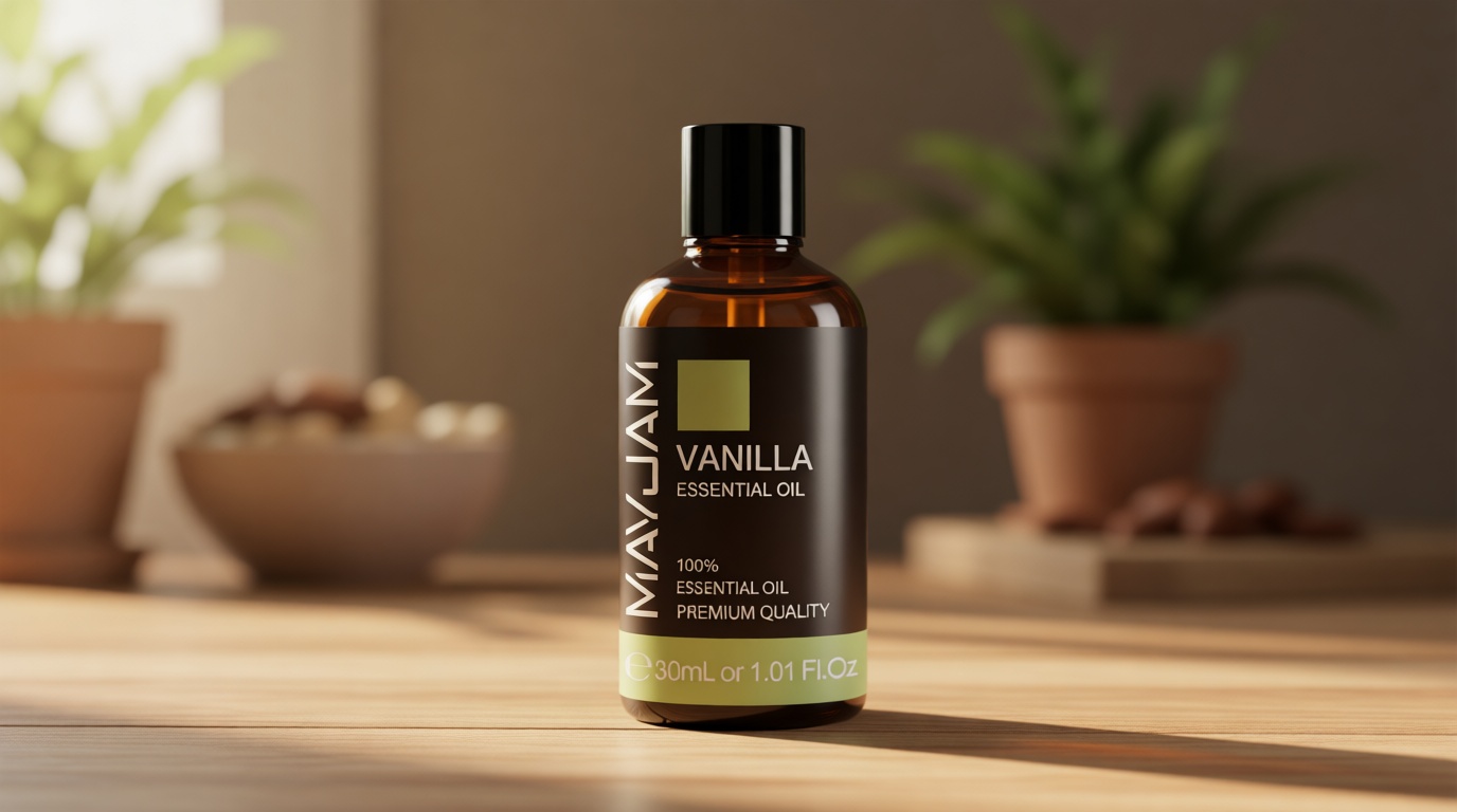 Vanilla Essential Oil 30ml/1.01fl.oz, MAYJAM Premium Vanilla Oils for Aromatherapy, Diffuser, Soap Making, Candle Making, Long Lasting Scents