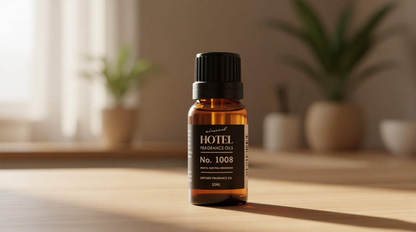 AirScent Hotel Diffuser Oil No. 1008 - White Tea, Aloe Vera & Sandalwood - Hotel Scent Dupe - Premium Fragrance Oil for Ultrasonic and Waterless Diffusers and Crafting - 10 mL, .34 fl oz Glass Bottle