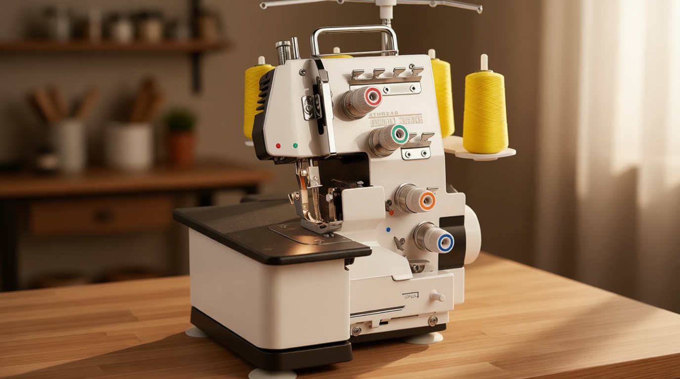 Lumina Sienna Serger Sewing Machine - Industrial Grade Sergers & Overlock Machines with Durable Metal Frame, 3-4 Serger Thread Capability - Overlocker Sewing Machine for Heavy Duty Fabric