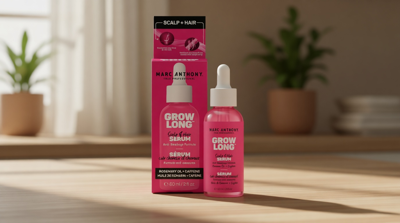 Marc Anthony Grow Long Scalp & Hair Serum - Anti-Breakage Formula Nourish, Strengthen & Hydrate Scalp & Hair Follicles - Natural Shine & Fuller-Looking Hair Strands from Root to Tip, 2 fl oz