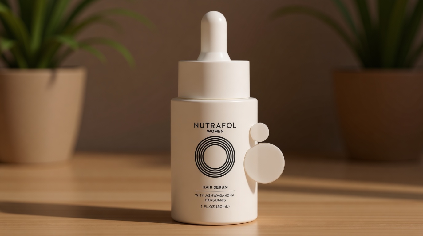 Nutrafol Women's Hair Serum, Supports Visibly Thicker and Stronger Hair, Vegan, Lightweight and Fast-Absorbing