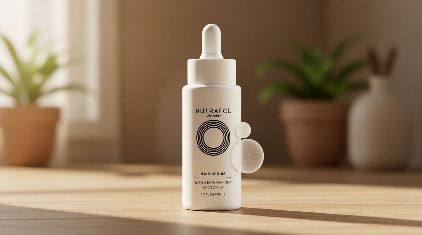 Nutrafol Women's Hair Serum, Supports Visibly Thicker and Stronger Hair, Vegan, Lightweight and Fast-Absorbing