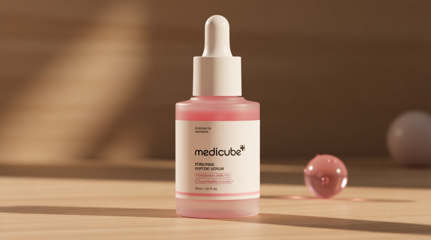medicube PDRN Pink Peptide Serum with Salmon DNA | Pink Glow Serum with Peptides & Niacinamide for Hydration & Firm-Looking Skin | Uneven Tone Care | Korean Skincare, 1.01 fl. Oz