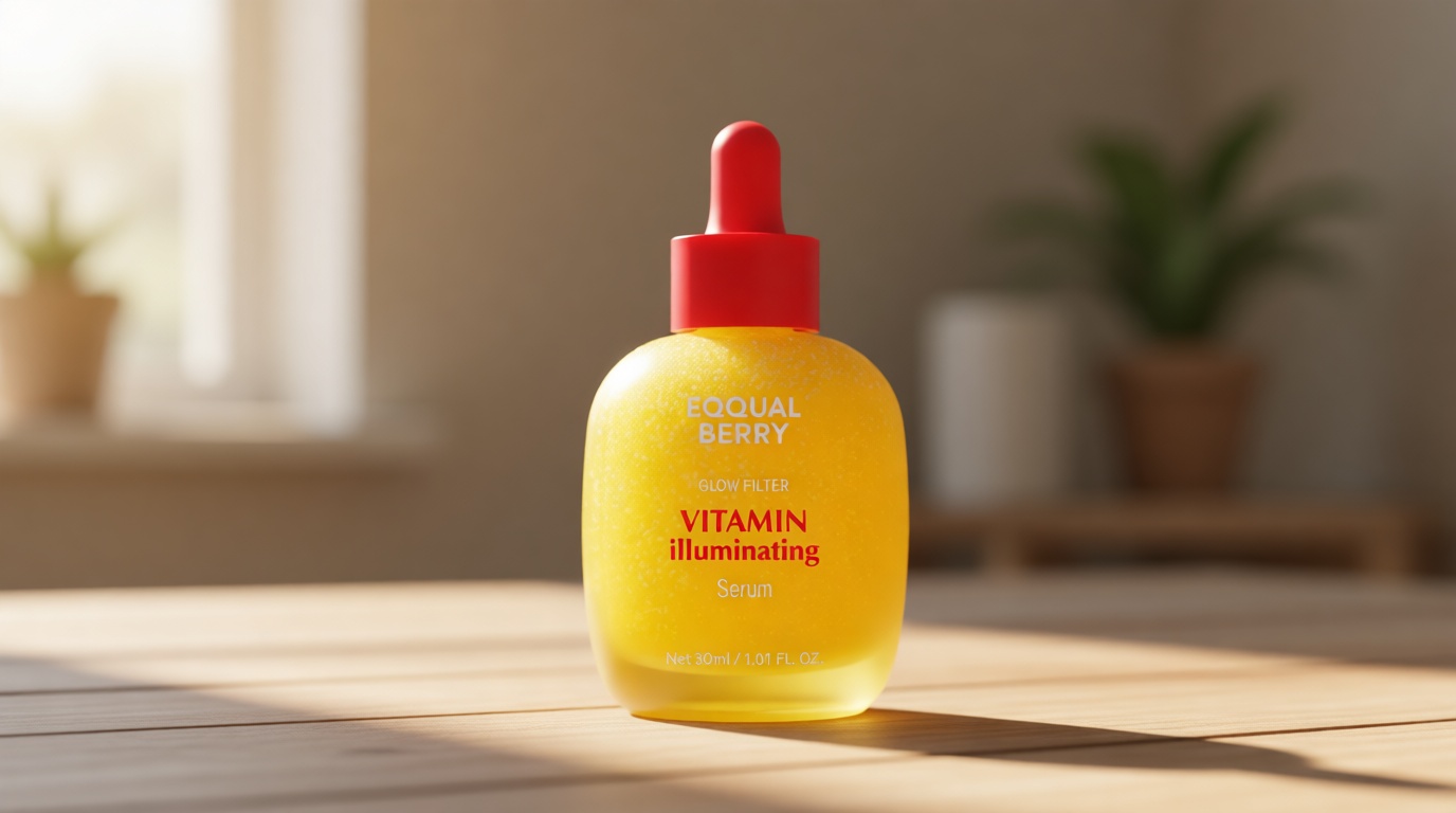 EQQUALBERRY Vitamin Illuminating Serum | Niacinamide 4% + Brightening Vitamin C Face Serum with Hyaluronic Acid & Vitamin E | Dark Spot, Uneven Tone Care | Korean Skincare, 1.01 fl.oz