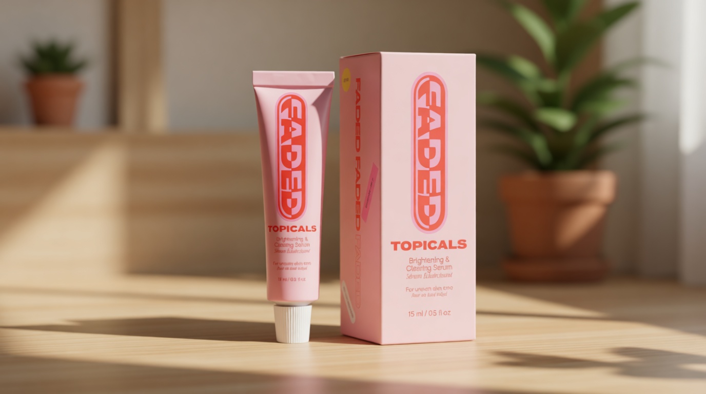 Topicals Faded Brightening and Clearing Serum | Reduces Discoloration, Post-Blemish Marks, Scars and Spots | Contains Kojic Acid and Niacinamide | Dermatologist-tested, Vegan, Cruelty-Free (0.5 Fl Oz)