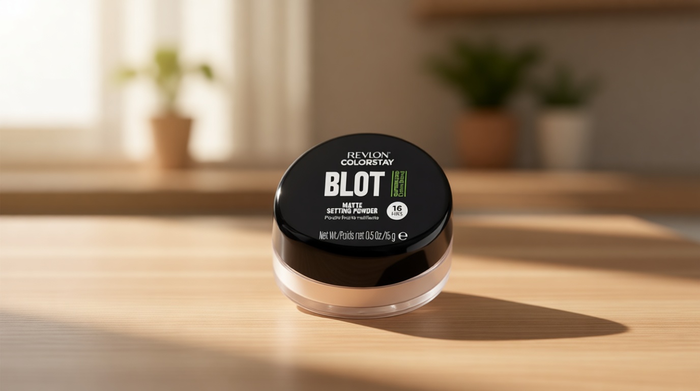 Revlon ColorStay Blot Face Makeup Setting Powder, Mattifying, Blurring & Oil Absorbing, Absorbs Sebum, Blurs Imperfections and Reduces Pore Appearance, 0.5 Oz
