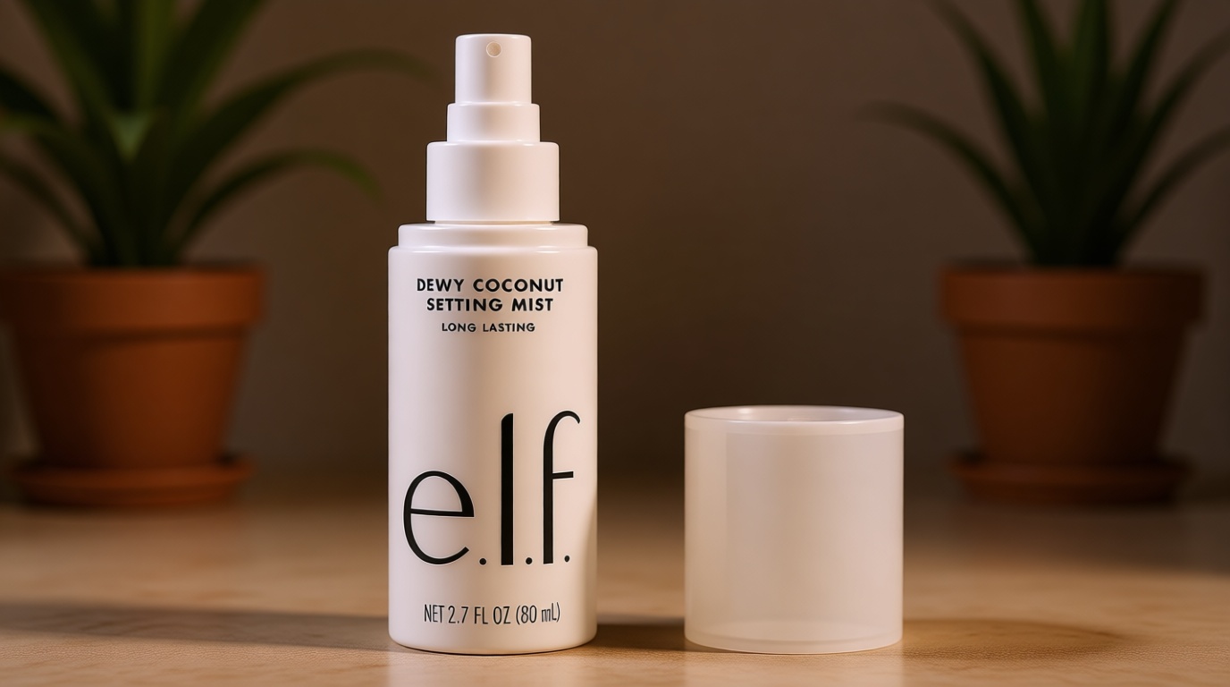 e.l.f. Dewy Coconut Setting Mist, Makeup Setting Spray For Hydrating & Conditioning Skin, Infused With Green Tea, Vegan & Cruelty-Free, 2.7 Fl Oz