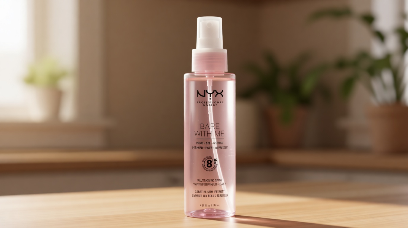 NYX PROFESSIONAL MAKEUP Bare With Me Multitasking Face Primer & Makeup Setting Spray, Hydrating Face Mist for up to 8HR Wear, Long-Lasting, Vegan Formula