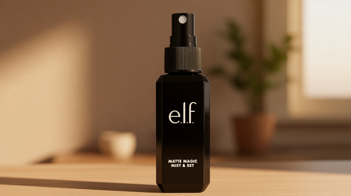 e.l.f., Matte Magic Mist & Set - Small, Lightweight, Long Lasting, Mattifying, Revitalizes, Controls Shine, Refreshes, Hydrates, All-Day Wear, 2.0 Fl Oz