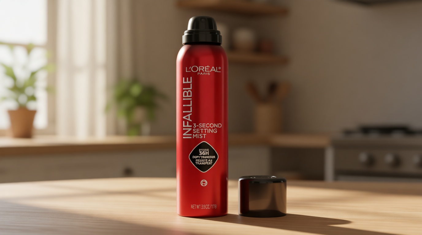 L'Oreal Paris Infallible XL 3-Second Setting Spray Mist, Microfine Mist for up to 36HR Wear, Clear, 3.9 Oz